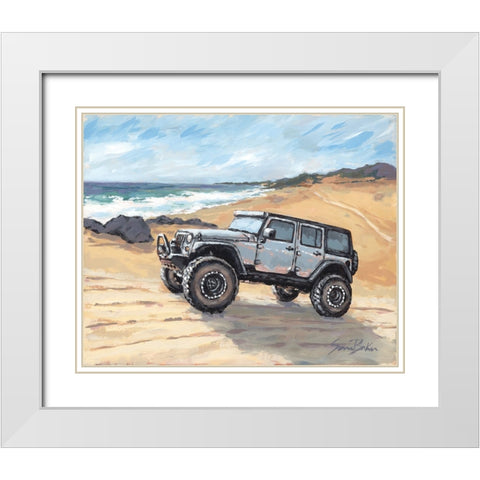 Tougher Than the Rest White Modern Wood Framed Art Print with Double Matting by Baker, Sara