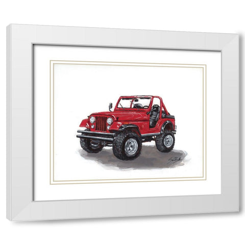 Those Glory Days White Modern Wood Framed Art Print with Double Matting by Baker, Sara