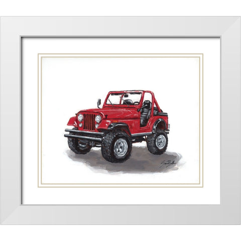 Those Glory Days White Modern Wood Framed Art Print with Double Matting by Baker, Sara