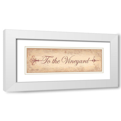 To the Vineyard White Modern Wood Framed Art Print with Double Matting by Barton, Becca
