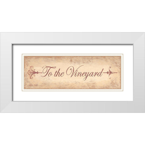To the Vineyard White Modern Wood Framed Art Print with Double Matting by Barton, Becca