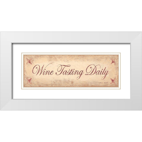 Wine Tasting Daily White Modern Wood Framed Art Print with Double Matting by Barton, Becca