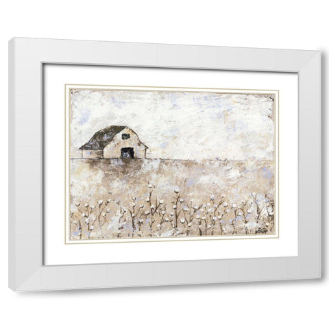 Cotton Farms White Modern Wood Framed Art Print with Double Matting by Hallowell, Britt