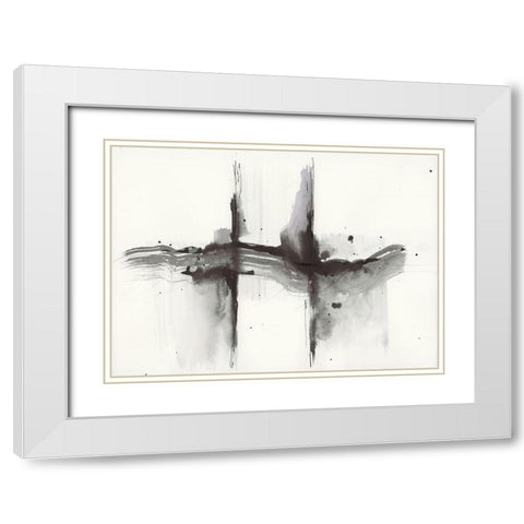 Simplification Series III White Modern Wood Framed Art Print with Double Matting by Hallowell, Britt