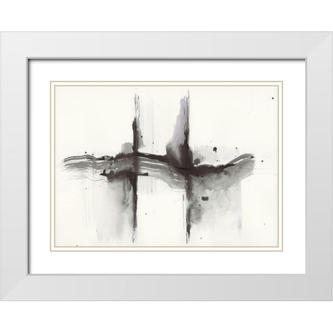 Simplification Series III White Modern Wood Framed Art Print with Double Matting by Hallowell, Britt