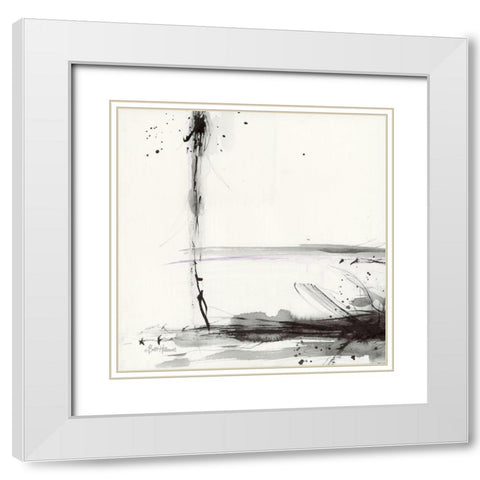 Simplification Series V White Modern Wood Framed Art Print with Double Matting by Hallowell, Britt