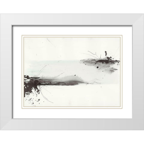 Simplification Series VIII White Modern Wood Framed Art Print with Double Matting by Hallowell, Britt