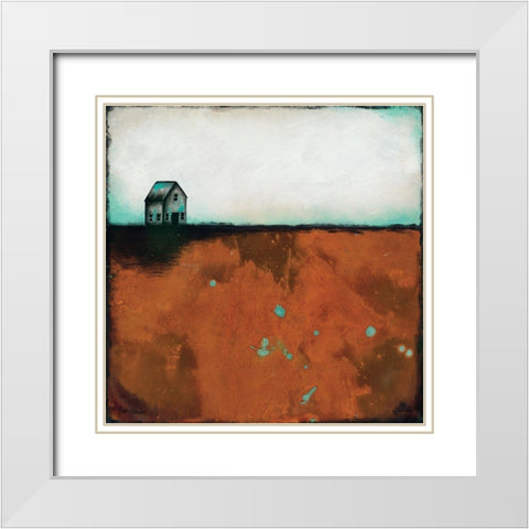 Country Solace White Modern Wood Framed Art Print with Double Matting by Hallowell, Britt