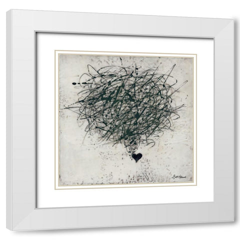 Crazy Love White Modern Wood Framed Art Print with Double Matting by Hallowell, Britt