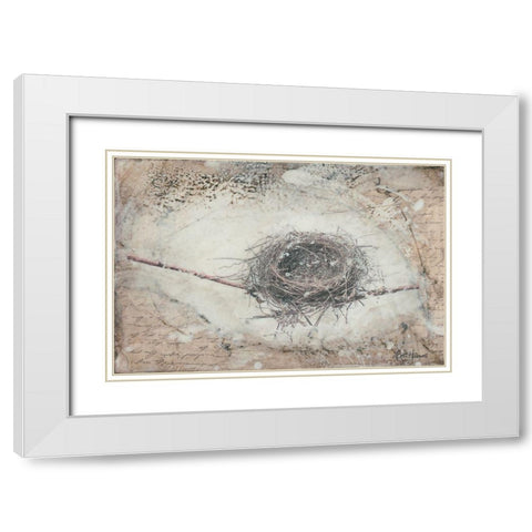 Wintering White Modern Wood Framed Art Print with Double Matting by Hallowell, Britt