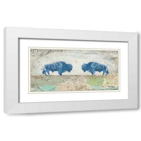 Patchwork Quilt of Life White Modern Wood Framed Art Print with Double Matting by Hallowell, Britt