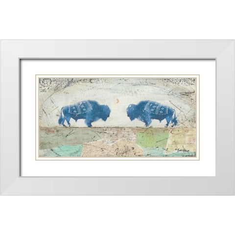 Patchwork Quilt of Life White Modern Wood Framed Art Print with Double Matting by Hallowell, Britt