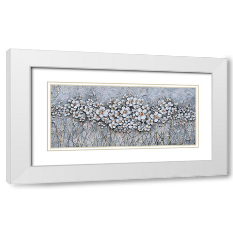 Fields of Pearls White Modern Wood Framed Art Print with Double Matting by Hallowell, Britt