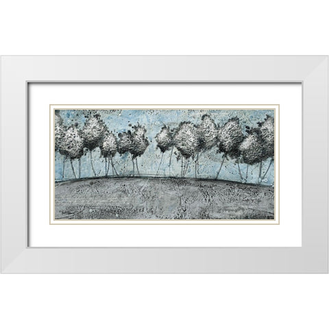 A Route of Silver     White Modern Wood Framed Art Print with Double Matting by Hallowell, Britt