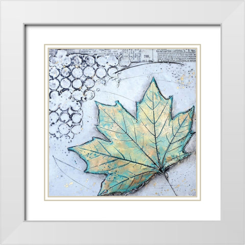 Channeling Fall 2 White Modern Wood Framed Art Print with Double Matting by Hallowell, Brit