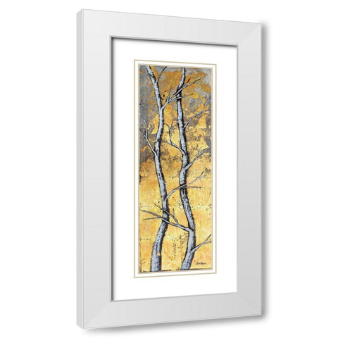 Wildfire White Modern Wood Framed Art Print with Double Matting by Hallowell, Britt