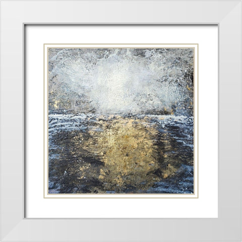 Drifting White Modern Wood Framed Art Print with Double Matting by Hallowell, Britt