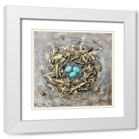 We Built Our Home White Modern Wood Framed Art Print with Double Matting by Hallowell, Britt