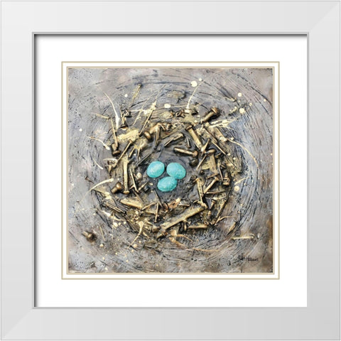 We Built Our Home White Modern Wood Framed Art Print with Double Matting by Hallowell, Britt