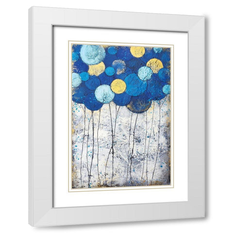 Bubble Trees Magic White Modern Wood Framed Art Print with Double Matting by Hallowell, Britt