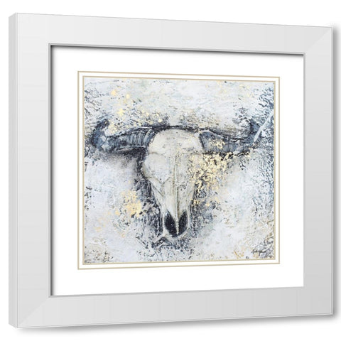 To Dust and Gold White Modern Wood Framed Art Print with Double Matting by Hallowell, Britt