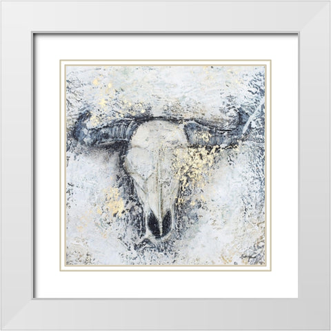 To Dust and Gold White Modern Wood Framed Art Print with Double Matting by Hallowell, Britt