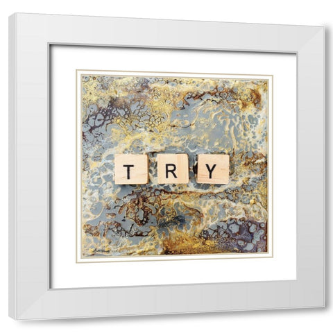 Try White Modern Wood Framed Art Print with Double Matting by Hallowell, Britt