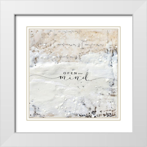 Open Your Mind White Modern Wood Framed Art Print with Double Matting by Hallowell, Britt