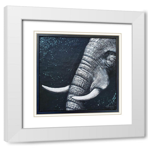 Quiet Strength White Modern Wood Framed Art Print with Double Matting by Hallowell, Britt