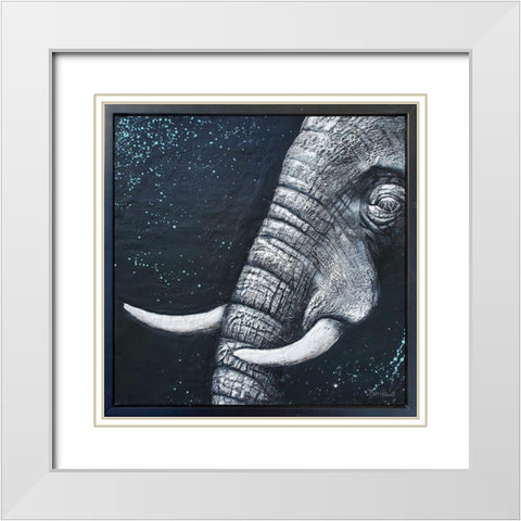 Quiet Strength White Modern Wood Framed Art Print with Double Matting by Hallowell, Britt