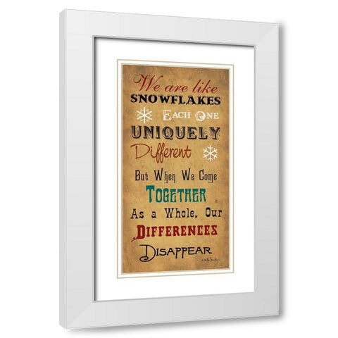 Uniquely Different White Modern Wood Framed Art Print with Double Matting by Jacobs, Billy