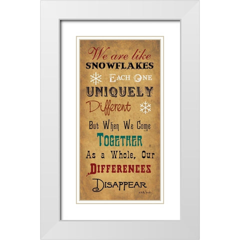 Uniquely Different White Modern Wood Framed Art Print with Double Matting by Jacobs, Billy