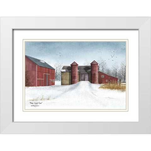 Bucks County Farm White Modern Wood Framed Art Print with Double Matting by Jacobs, Billy