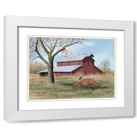 Summers End    White Modern Wood Framed Art Print with Double Matting by Jacobs, Billy