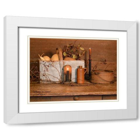 Gathering the Harvest White Modern Wood Framed Art Print with Double Matting by Jacobs, Billy