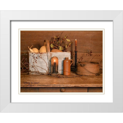 Gathering the Harvest White Modern Wood Framed Art Print with Double Matting by Jacobs, Billy