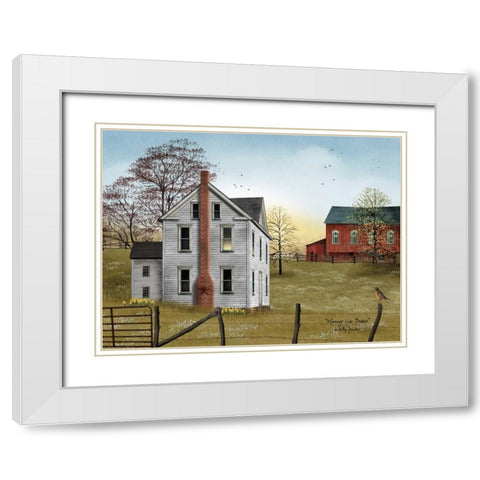 Morning Has Broken White Modern Wood Framed Art Print with Double Matting by Jacobs, Billy