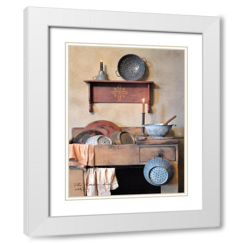 The Kitchen Sink White Modern Wood Framed Art Print with Double Matting by Jacobs, Billy