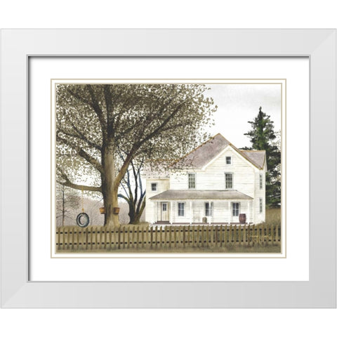 Grandmas House White Modern Wood Framed Art Print with Double Matting by Jacobs, Billy