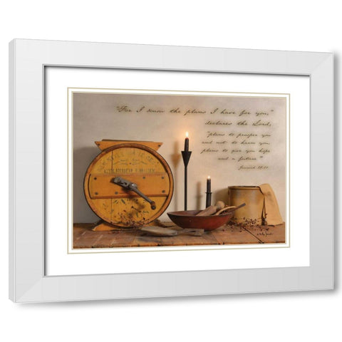 The Plans I Have For You White Modern Wood Framed Art Print with Double Matting by Jacobs, Billy
