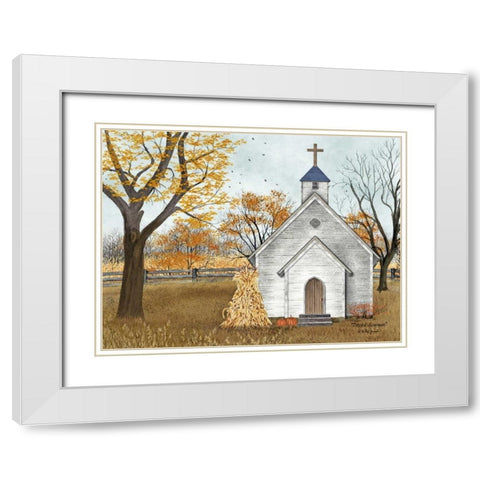 Blessed Assurance White Modern Wood Framed Art Print with Double Matting by Jacobs, Billy