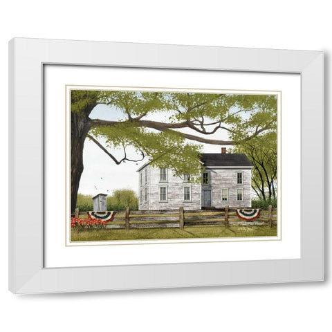 Sweet Summertime House White Modern Wood Framed Art Print with Double Matting by Jacobs, Billy