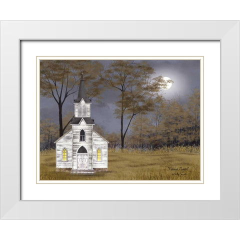 Evening Prayer White Modern Wood Framed Art Print with Double Matting by Jacobs, Billy