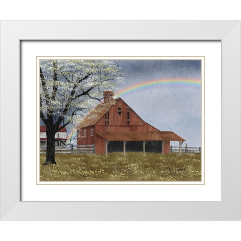 His Promise White Modern Wood Framed Art Print with Double Matting by Jacobs, Billy