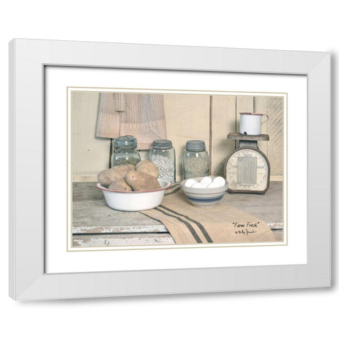 Farm Fresh White Modern Wood Framed Art Print with Double Matting by Jacobs, Billy