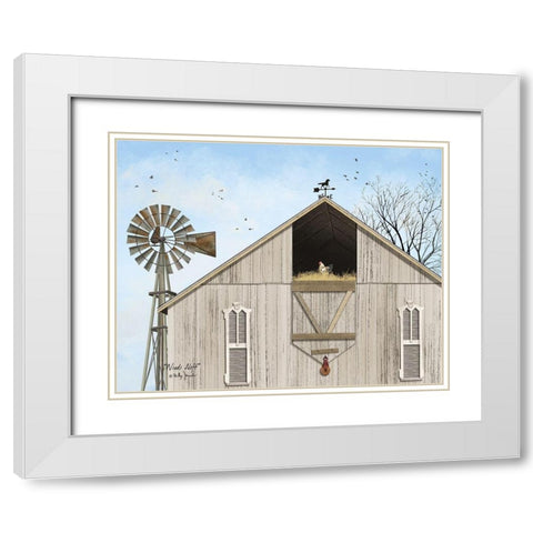 Winds Aloft White Modern Wood Framed Art Print with Double Matting by Jacobs, Billy