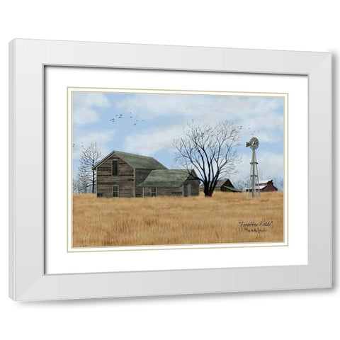 Forgotten Fields White Modern Wood Framed Art Print with Double Matting by Jacobs, Billy
