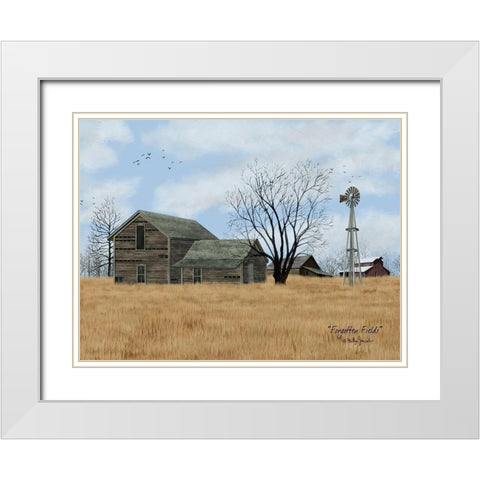 Forgotten Fields White Modern Wood Framed Art Print with Double Matting by Jacobs, Billy