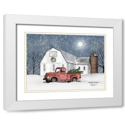 Wintry Weather White Modern Wood Framed Art Print with Double Matting by Jacobs, Billy
