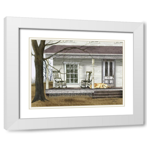 High Cotton White Modern Wood Framed Art Print with Double Matting by Jacobs, Billy